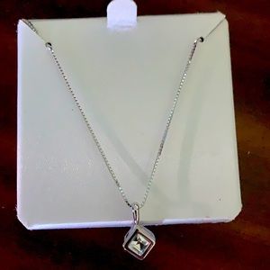 Sterling silver Cubic Zirconia pendant necklace